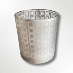 Kaarsenhouder zilver blok